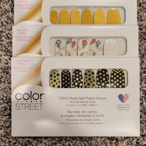 NIB - Color Street Nail Polish Strips Bundle of 3 sets